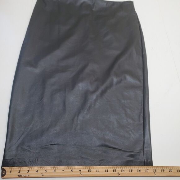 Eloquii Faux Leather Black Pencil Midi Skirt Women's Size 14 Party Event NWT - Picture 10 of 15